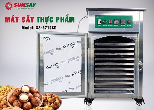 Máy sấy nhiệt 10 khay sấy đa dạng các loại thực phẩm, các loại hạt,...