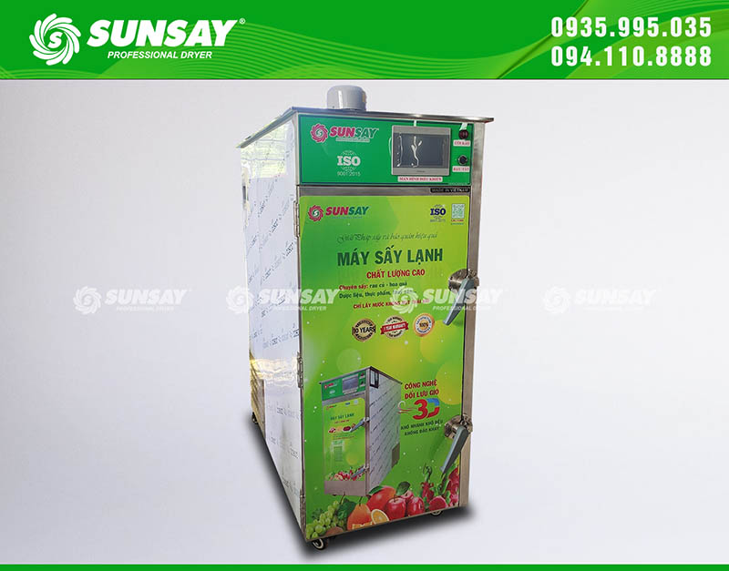 Máy sấy lạnh đối lưu 12 khay SUNSAY có thiết kế đẹp