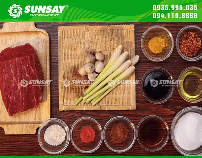 Nguyên liệu làm món khô bò tại nhà