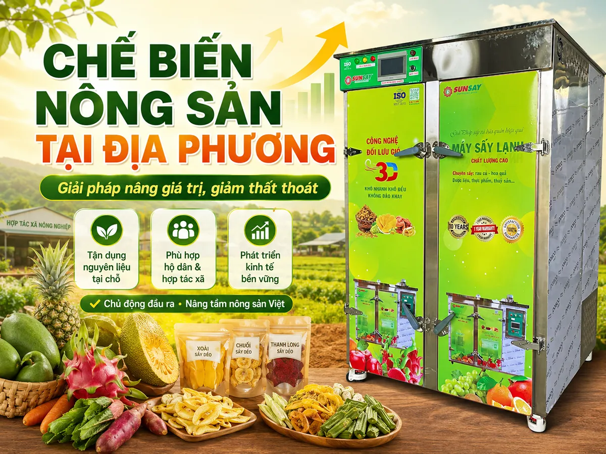Chế biến nông sản tại địa phương đang trở thành chiến lược quan trọng giúp nâng cao giá trị nông sản và thúc đẩy kinh tế nông thôn