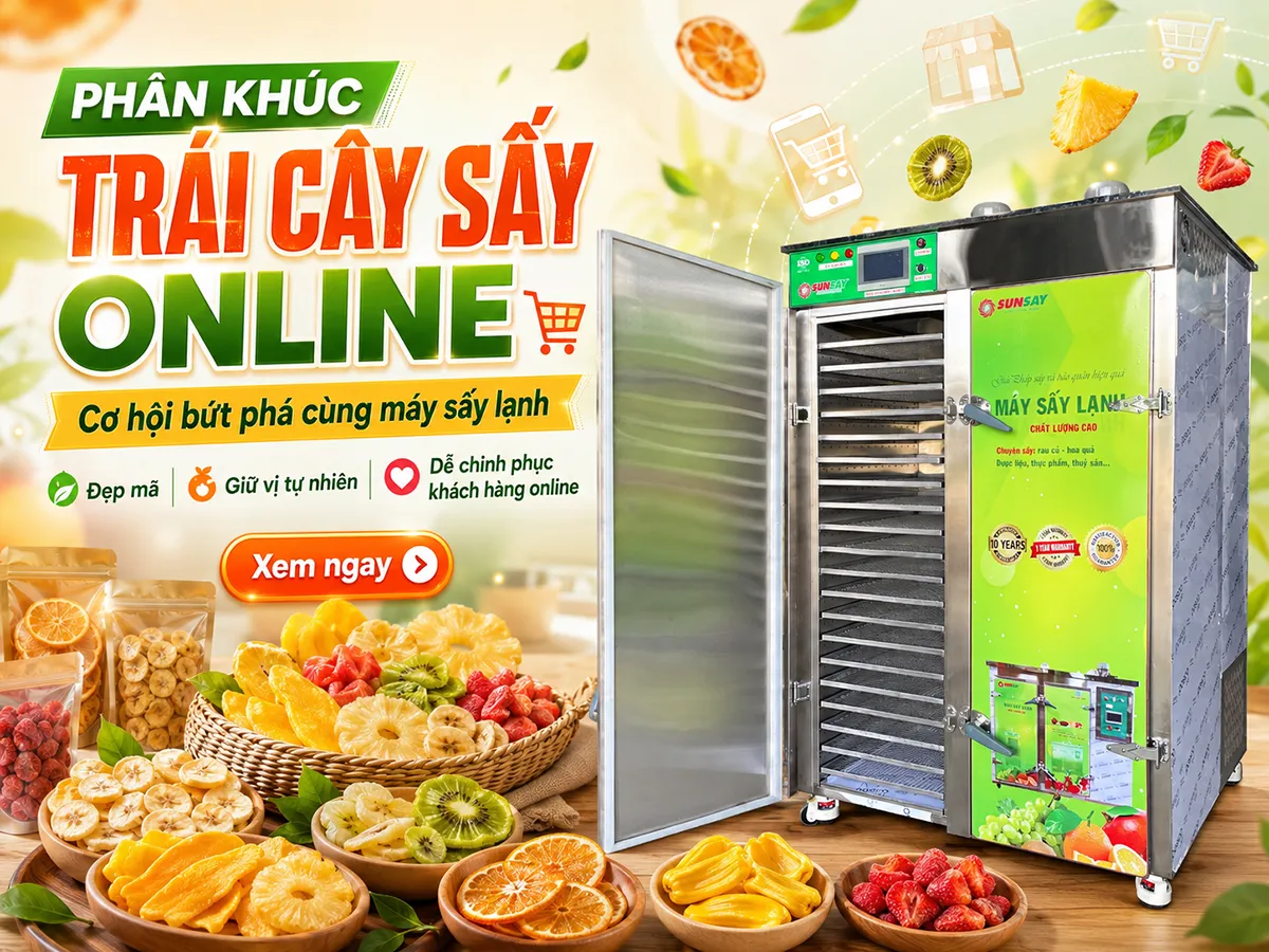 Phân khúc trái cây sấy online đang trở thành mảnh đất màu mỡ cho các doanh nghiệp nông sản khai thác giá trị gia tăng thông qua công nghệ chế biến hiện đại như sấy lạnh