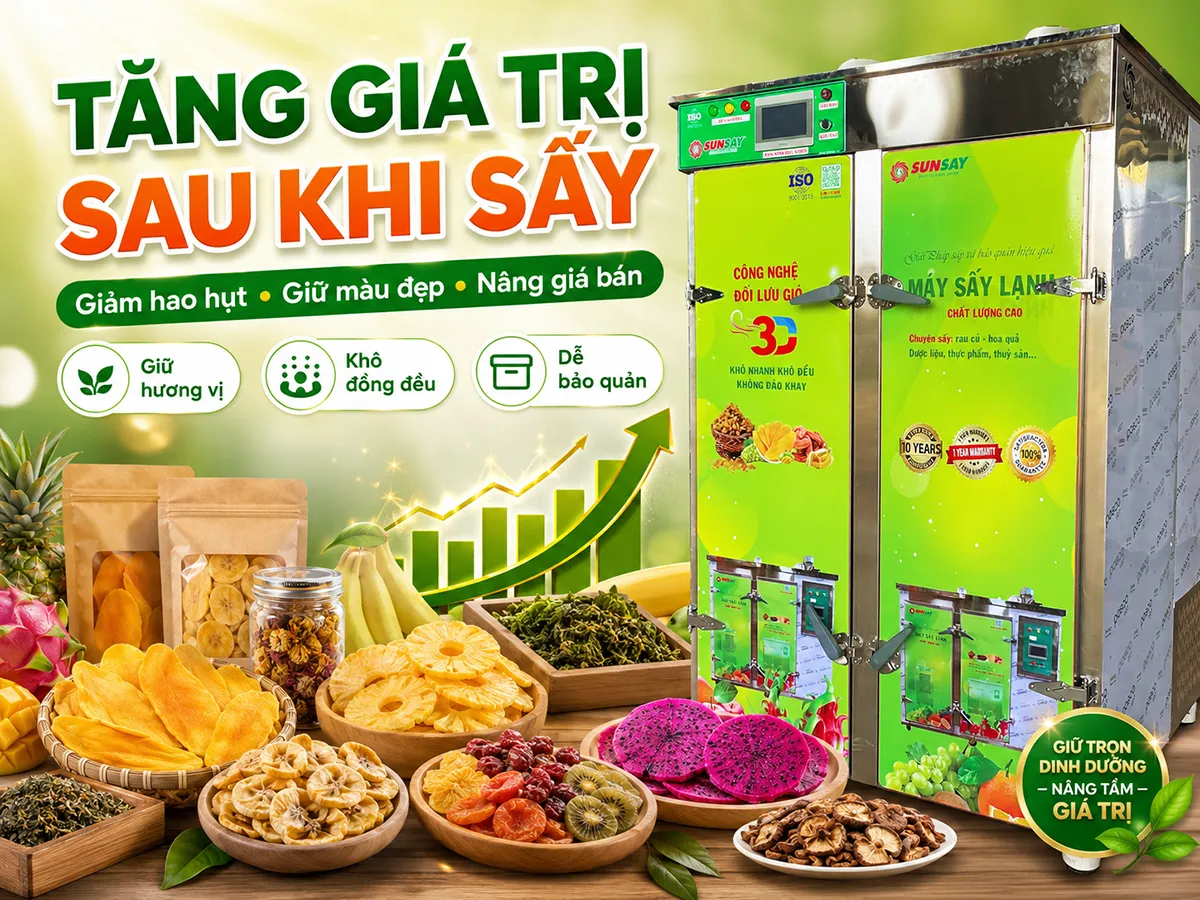 Giảm hao hụt không chỉ là tiết kiệm nguyên liệu, mà là cách trực tiếp để tăng giá trị sau khi sấy cho mỗi mẻ sản xuất.