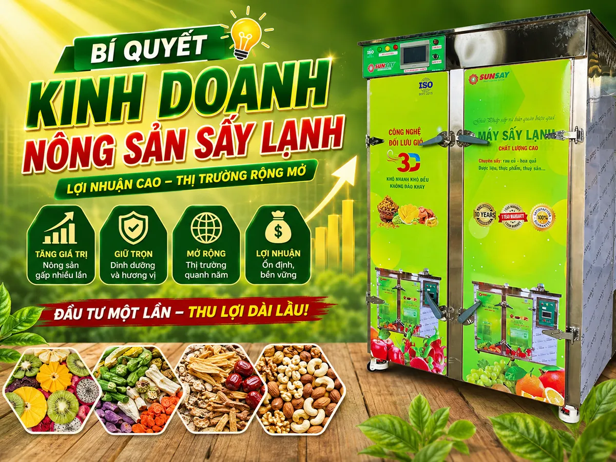 Nắm đúng bí quyết kinh doanh nông sản sấy lạnh giúp cơ sở sản xuất chọn sản phẩm phù hợp và bán hàng hiệu quả hơn.