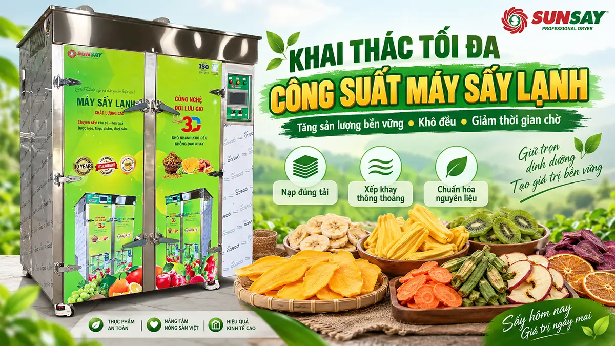Làm sao khai thác tối đa công suất máy sấy lạnh?